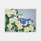 Blaue Jay-Vogel-Kunst auf Geschenken Fleecedecke (Vorderseite (Horizontal))