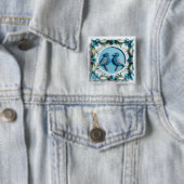 Blaue Jay Vogelpapier Art Button (Beispiel)