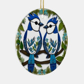 Blaue Jay Vogelpapier Art Keramik Ornament (Rechts)