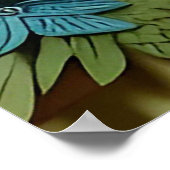 Blaue Jay Vogelpapier Art Poster (Ecke)