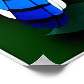 Blaue Jay Vogelpapier Art Poster (Ecke)