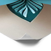 Blaue Jay Vogelpapier Art Poster (Ecke)