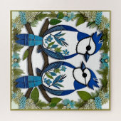 Blaue Jay Vogelpapier Art Puzzle (Horizontal)