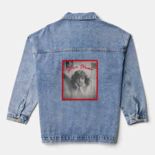 BLAUE JEAN JACKET ANGEL MIT NAME JEANSJACKE