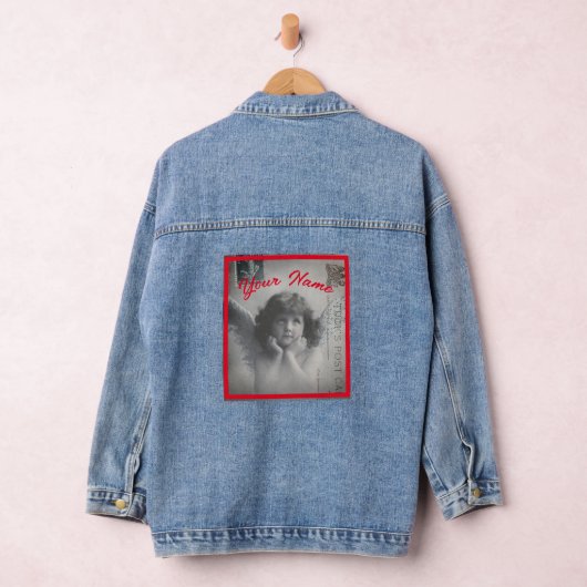 BLAUE JEAN JACKET ANGEL MIT NAME JEANSJACKE (Hangar)
