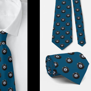 Blaue Jeans 8 Ball Billard Pool Spieler Cool Krawatte