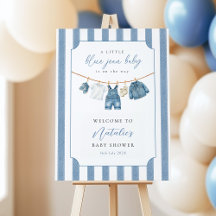Blaue Jeans Baby Baby Shower Willkommensschild