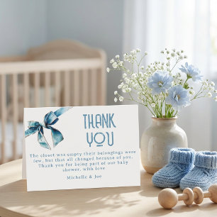 Blaue Jeans Baby Bücher Für Baby-Beilagekarte Dankeskarte