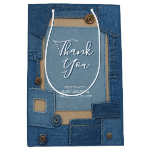 Blaue Jeans Baby Denim-Baby-Party Mittlere Geschenktüte