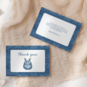 Blaue Jeans Baby Denim Baby Shower Dankeskarte