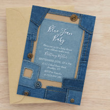 Blaue Jeans Baby Denim Baby Shower