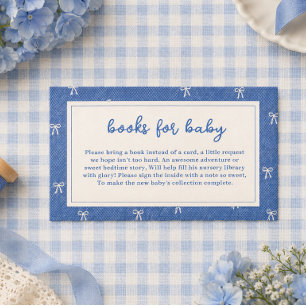 Blaue Jeans Baby Denim Bogen Bücher für Baby Showe Mitteilungskarte