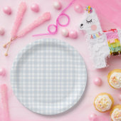 Blaue Jeans Baby Junge Baby Shower Gingham  Pappteller (Party)
