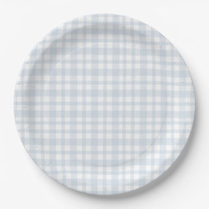 Blaue Jeans Baby Junge Baby Shower Gingham  Pappteller