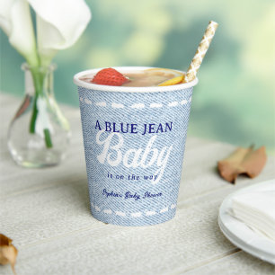 Blaue Jeans Baby Jungen-Baby-Party Pappbecher