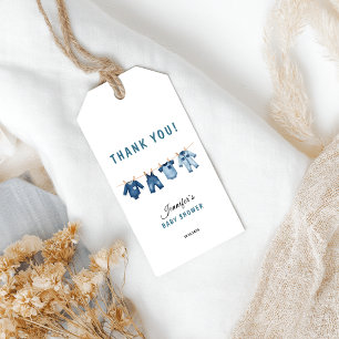 Blaue Jeans-Baby-Party - Denim-Thema Geschenkanhänger