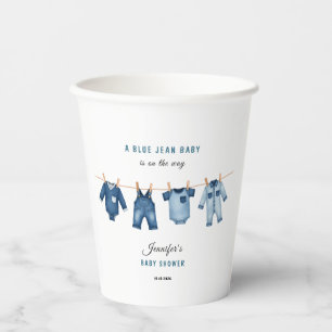 Blaue Jeans-Baby-Party - Denim-Thema Pappbecher