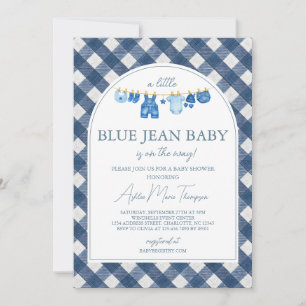 Blaue Jeans-Baby-Party Einladung