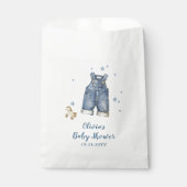 Blaue Jeans-Baby-Party Geschenktütchen (Vorderseite)