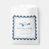 Blaue Jeans-Baby-Party Geschenktütchen (Vorderseite)