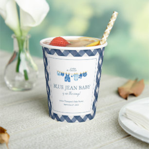 Blaue Jeans-Baby-Party Pappbecher