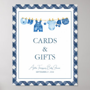 Blaue Jeans-Baby-Party Poster