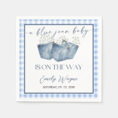 Blaue Jeans-Baby-Party Serviette (Vorderseite)