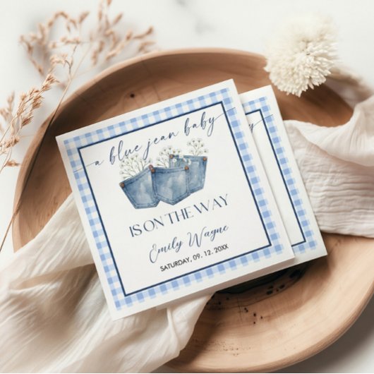 Blaue Jeans-Baby-Party Serviette