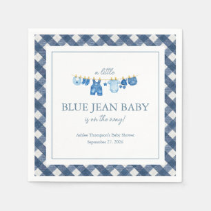 Blaue Jeans-Baby-Party Serviette