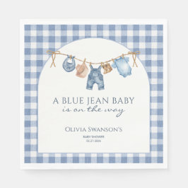 Blaue Jeans Baby Shower Cowboy Serviette