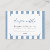 Blaue Jeans Baby Shower Windel-Raffel Begleitkarte (Vorderseite)