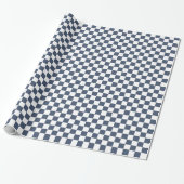 Blaue Jeans Blau-Weiß Kariert Geschenkpapier (Ungerollt)