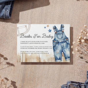 Blaue Jeans-Denim-Bücher für Baby-Karte Begleitkarte