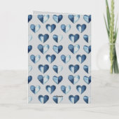 Blaue Jeans-Denim-Herzen Liebe Karte (Rückseite)