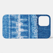 Blaue Jeans-Denim-Textur Case-Mate iPhone Hülle (Rückseite (Horizontal))
