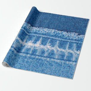 Blaue Jeans-Denim-Textur Geschenkpapier