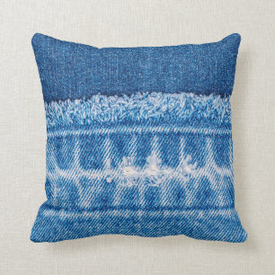 Blaue Jeans-Denim-Textur Kissen