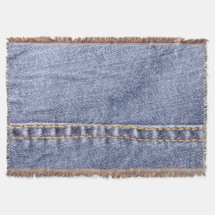 Blaue Jeans: detaillierte Nähtextur. Decke