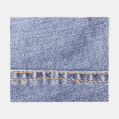Blaue Jeans: detaillierte Nähtextur. Fleecedecke (Vorderseite (Horizontal))