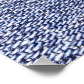 Blaue Jeans: detaillierte Nähtextur. Poster (Ecke)