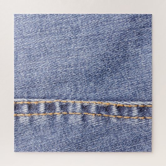 Blaue Jeans: detaillierte Nähtextur. Puzzle (Vertikal)