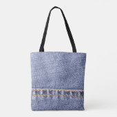 Blaue Jeans: detaillierte Nähtextur. Tasche (Rückseite)