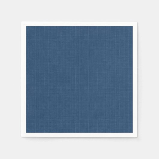 Blaue Jeans einfarbig texturiert Serviette (Vorderseite)
