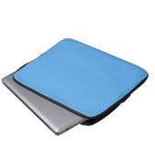 Blaue Jeans (feste Farbe) Laptopschutzhülle (Vorne Knopf)