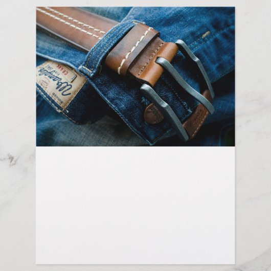 Blaue Jeans Flyer (Vorne)