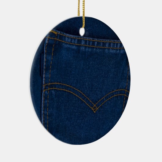 blaue Jeans Keramikornament (Rechts)