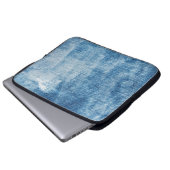 Blaue Jeans Laptopschutzhülle (Vorne Knopf)