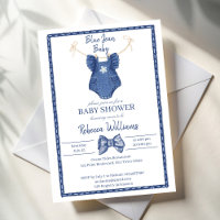 Blaue Jeans Mädchenkleidung an einer Leine Babypar