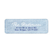 Blaue Jeans-Minimal-Rücksendeadresse (Vorne)