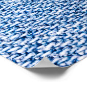 Blaue Jeans nähen Textur in der Nähe. Poster (Ecke)